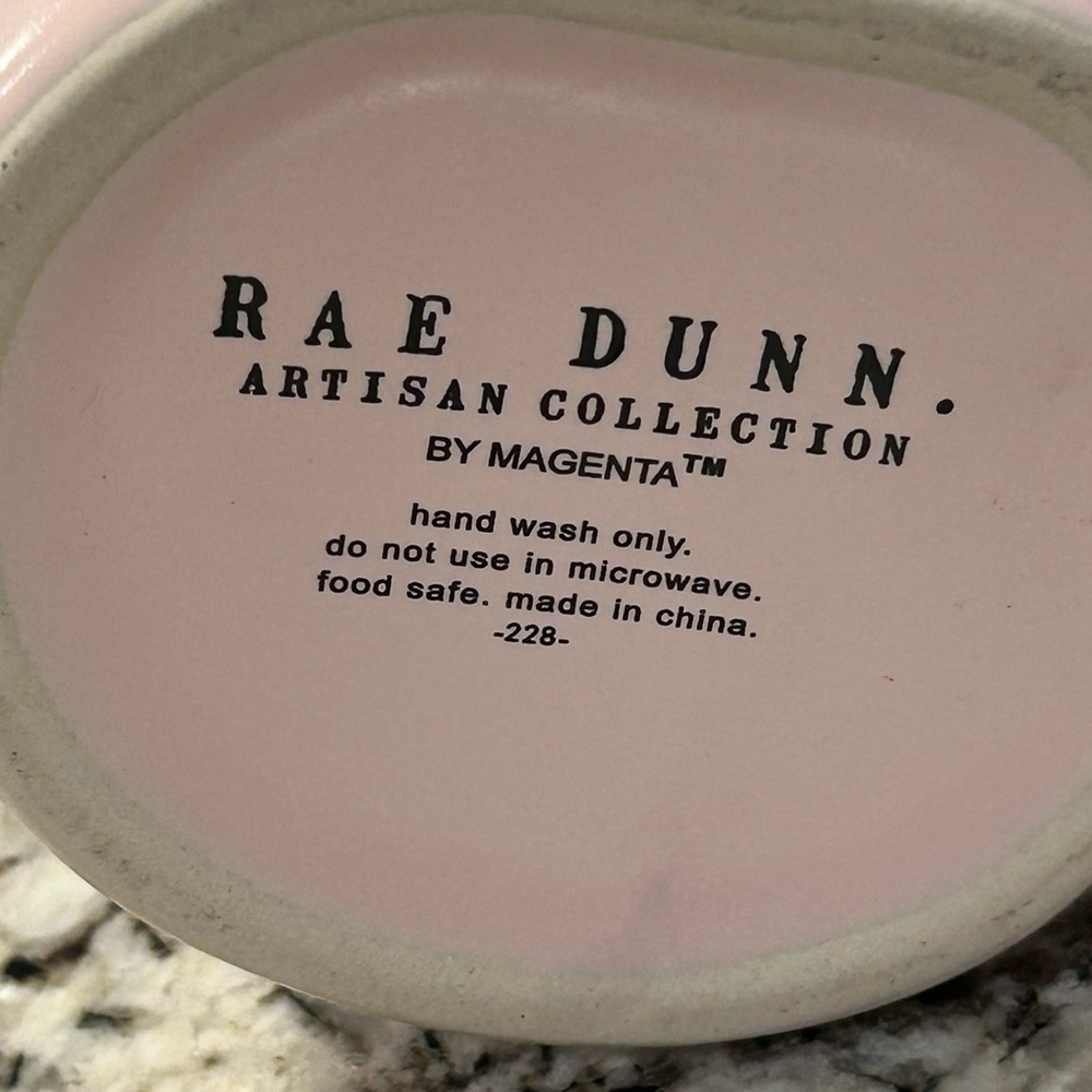 Newly Wed Rae Dunn Pink Mug Artisan Collection 16 OZ Coffee Cup Gold Lettering - Picture 5 of 6